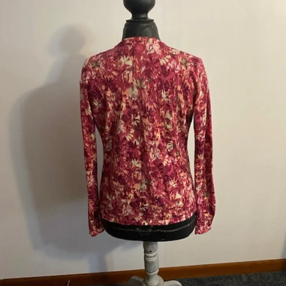 Garnet Hill Multi Color Cardigan, size Small - Picture 2 of 4